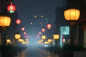 荒原上的信号塔与一圈磨损的地面，天空呈灰紫色